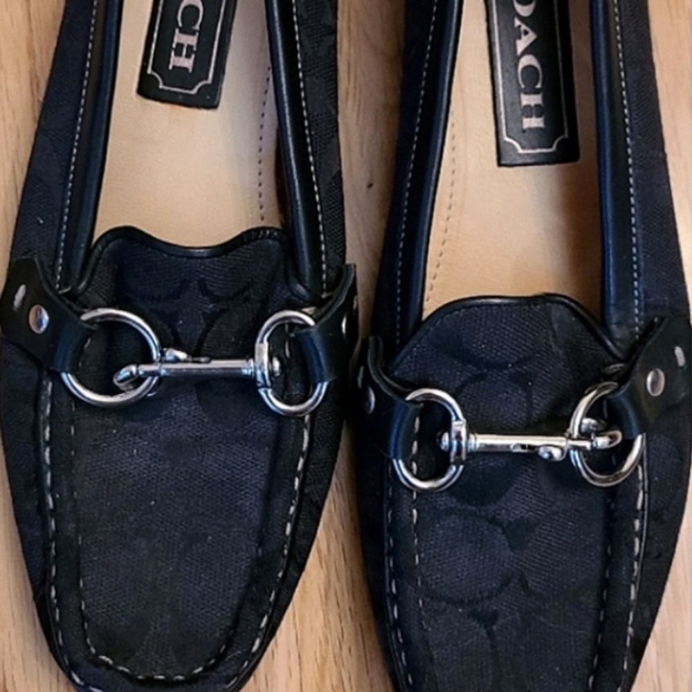 Coach Black Signature Esther Horsebit Loafers - Picture 2 of 16